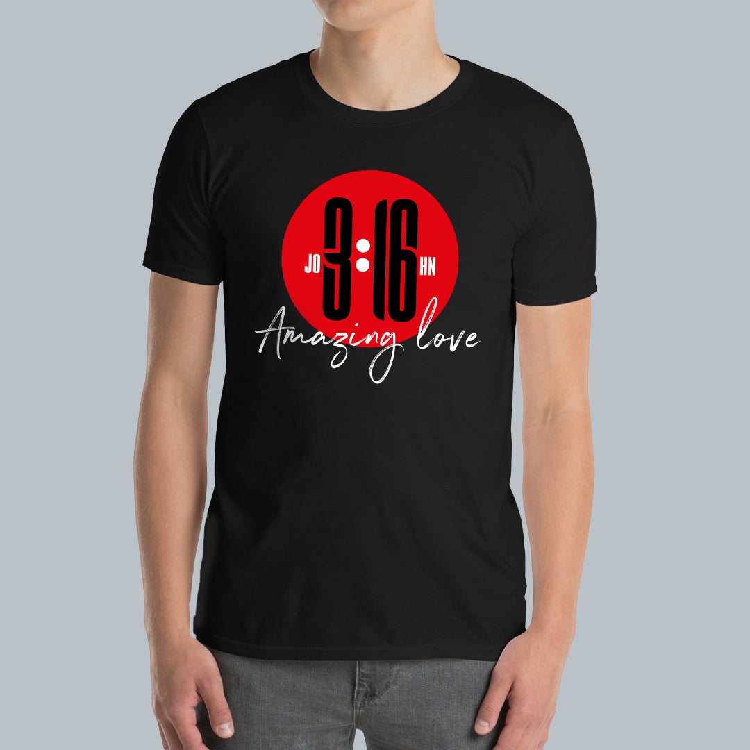 John 3:16-Round-Premium T-Shirt