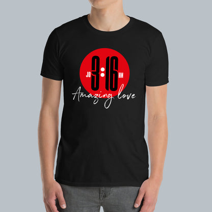 John 3:16-Round-Premium T-Shirt