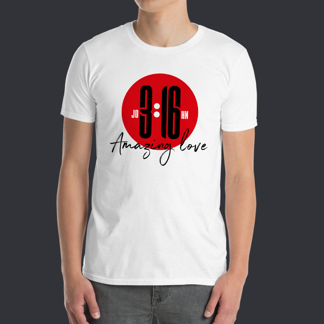 John 3:16-Round-Premium T-Shirt