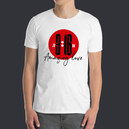 John 3:16-Round-Premium T-Shirt