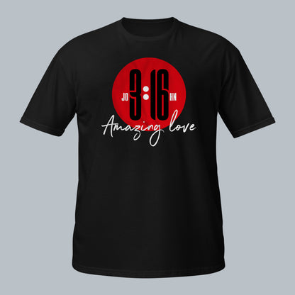 John 3:16-Round-Premium T-Shirt