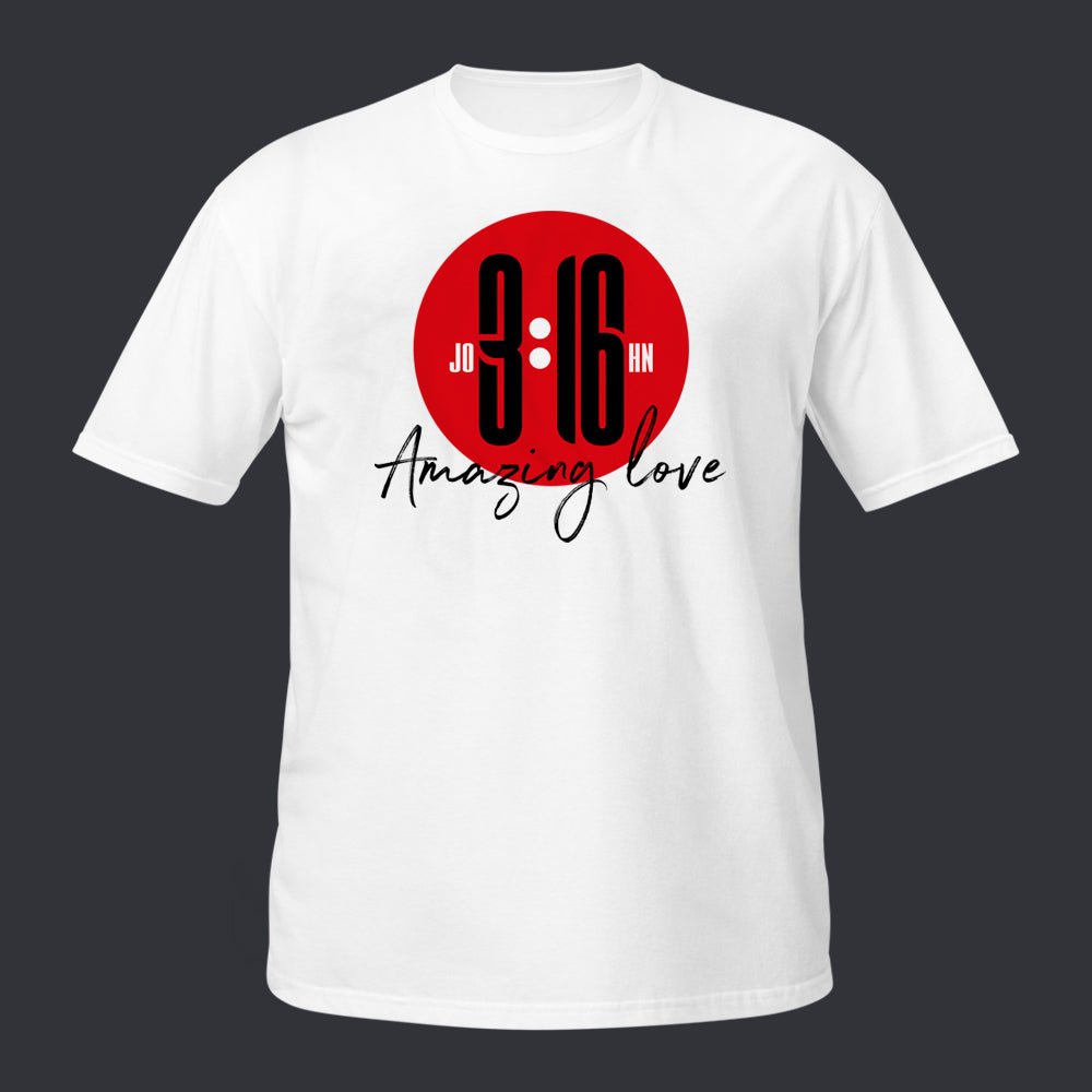 John 3:16-Round-Premium T-Shirt